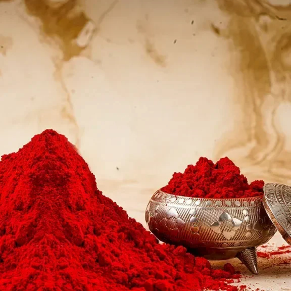 Pure Kumkum Tika | Herbal Saffron Powder for Pooja & Rituals